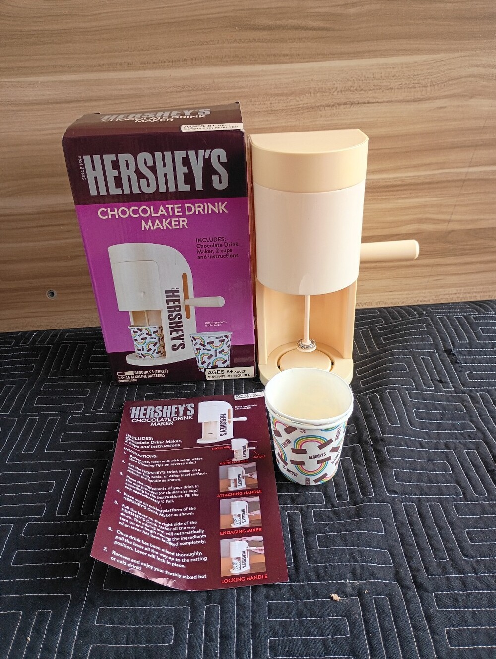Hershey's Chocolate Drink Maker with Cups and Instructions